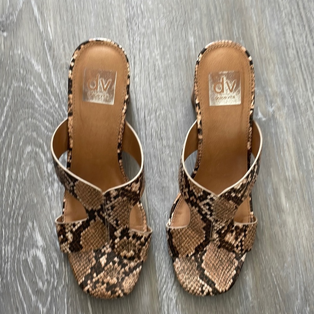 Dolce vita slides with medium platform heel